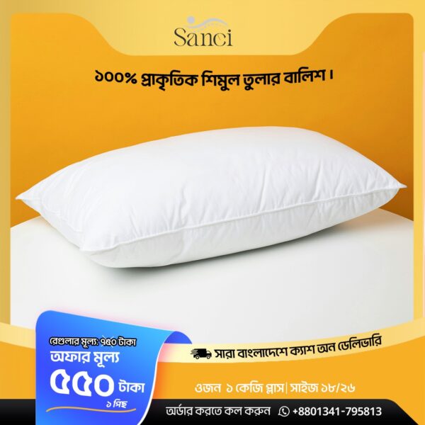 বালিশ ১ টি শিমুল তুলার