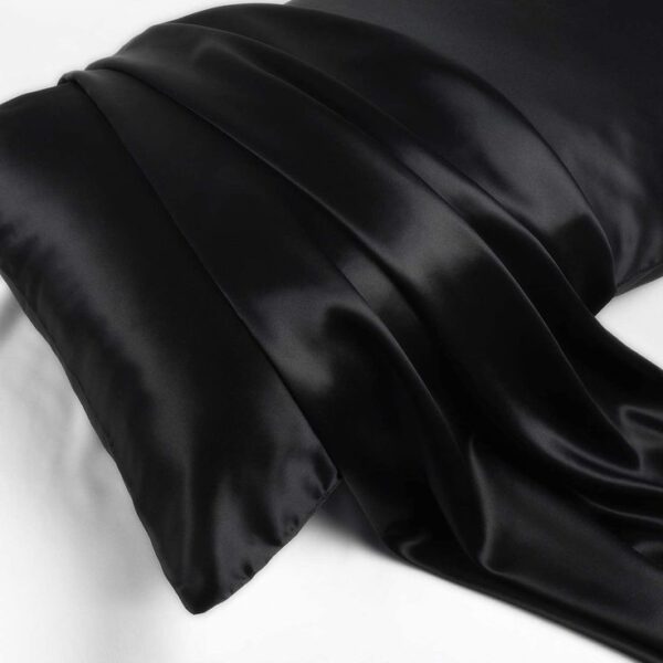 Black Color Satin Silk Pillowcase