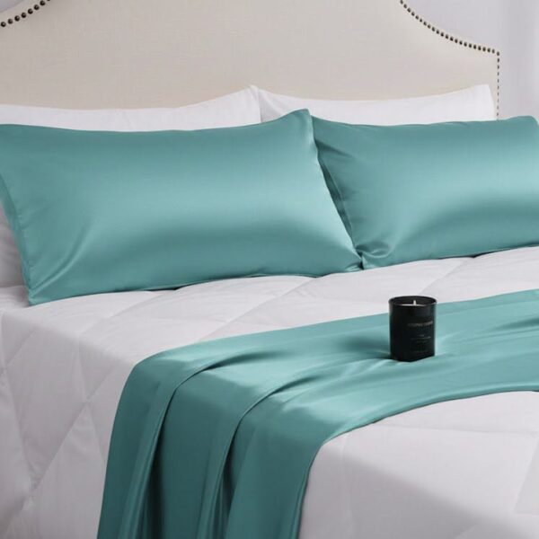 Paste Color Satin Silk Pillowcase Sanci