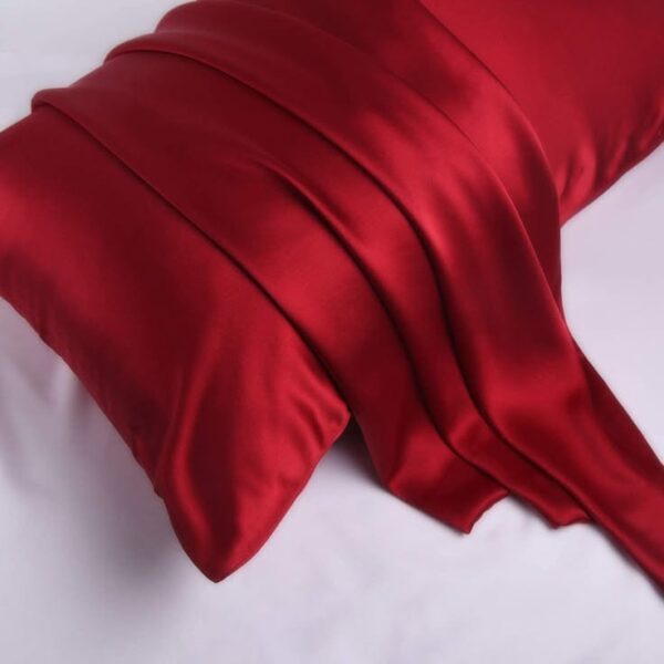 Luxury Red Color Satin Silk Pillowcase