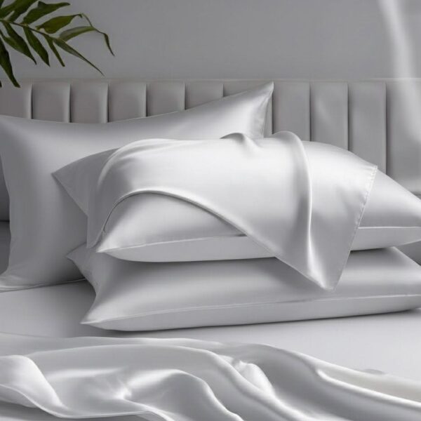 Silver Color Satin Silk Pillowcase Sanci
